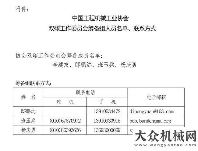 工程機械工業(yè)協(xié)會雙碳工作籌備工作獲得批復