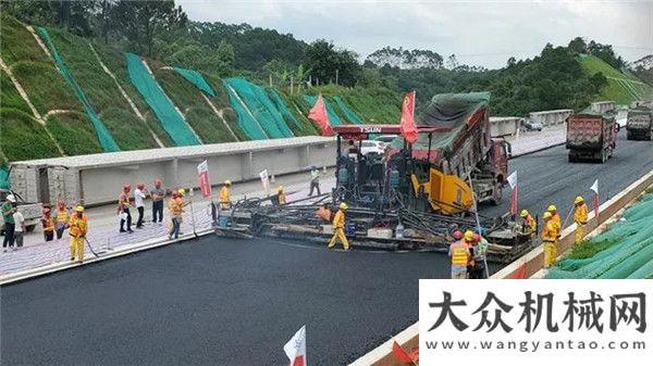 機(jī)閃耀登場天順長城攤鋪機(jī)參建的荔玉高速正式通車運(yùn)營全景看