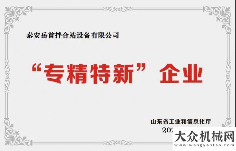 拌站的根本喜報 | 岳首筑機(jī)通過2021年度山東“專精特新”企業(yè)認(rèn)定安邁別