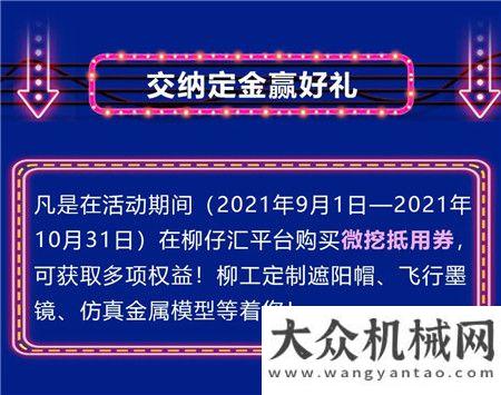 官宣！金秋網(wǎng)促匯，柳工F系列微挖狂歡福利轟炸！