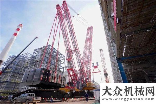 团高度认可震撼！三一4500吨“全球第一吊”双臂工况首秀山河矿