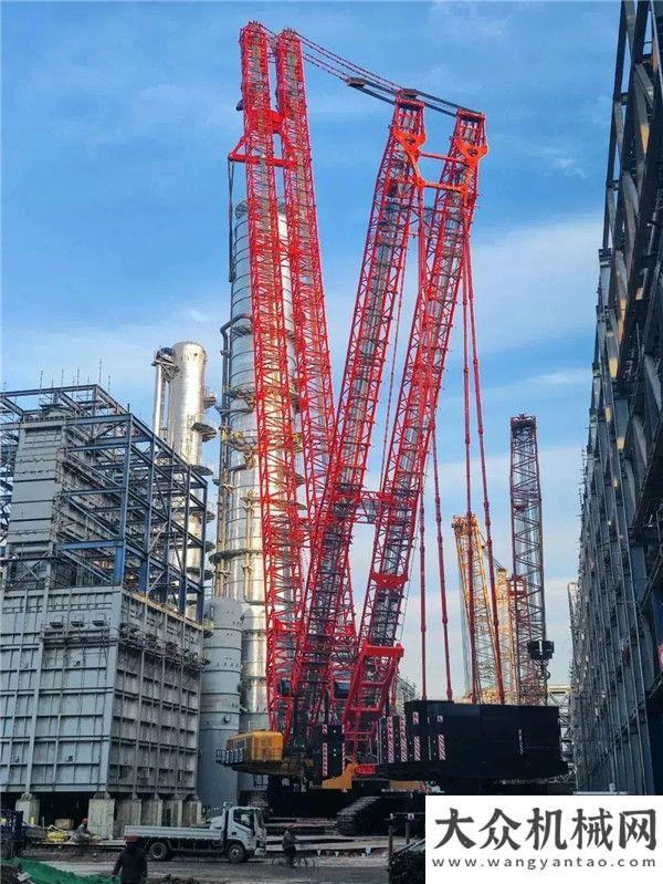 团高度认可震撼！三一4500吨“全球第一吊”双臂工况首秀山河矿