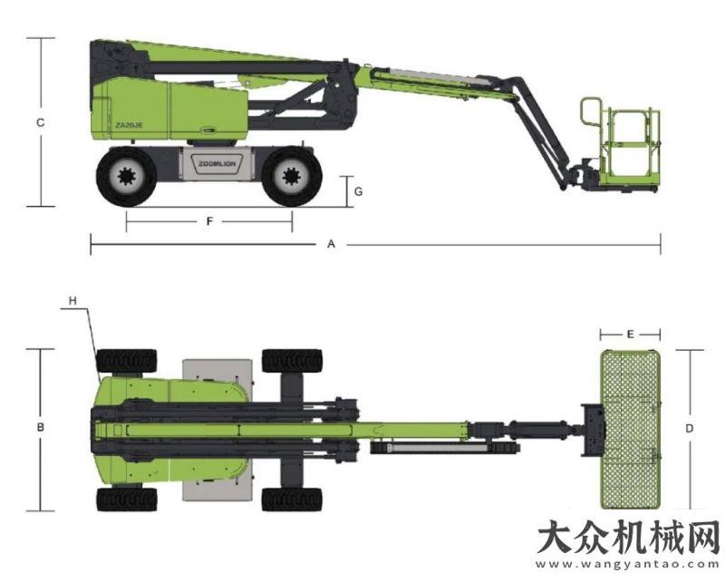 顯方圓品格中聯(lián)重科曲臂式高空作業(yè)平臺(tái) ZA20JE（電動(dòng)）方圓服