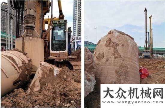 轉(zhuǎn)體斜拉橋四臺(tái)寶峨旋挖鉆機(jī)參建南寧地鐵4號(hào)線大沙田站，高效入20多米深砂巖山河智