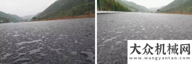 中大機械：雨水驗證·抗離析攤鋪路面效果