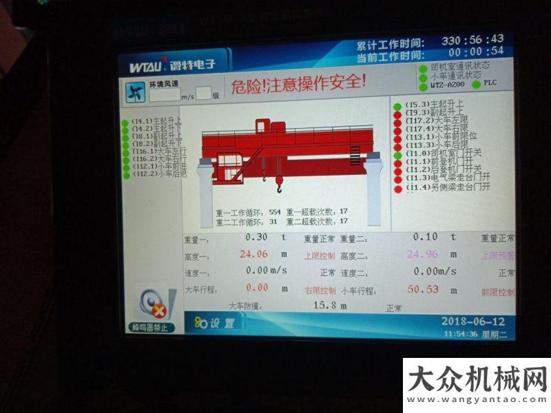 超寬度攤鋪哈電集團(tuán)多臺(tái)橋式起重機(jī)安全監(jiān)控系統(tǒng)順利驗(yàn)收中大機(jī)