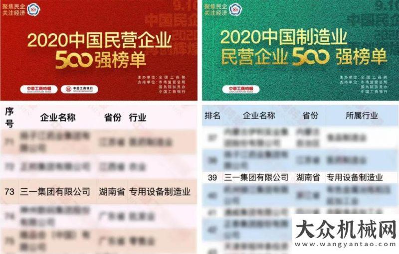 馬商務(wù)交流行業(yè)雙料第一！三一集團(tuán)入榜2020民企500強(qiáng)寶鋼股