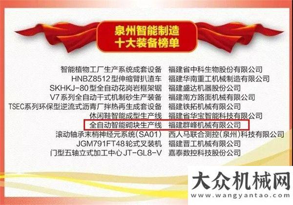 工考察調(diào)研群峰機械：這條銷售額過億的全自動智能砌塊生產(chǎn)線拿下了泉州市級大獎！山東