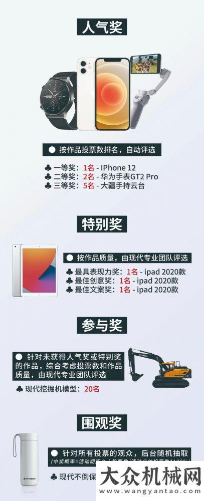 開看咱多牛四重獎品大放送，iPhone12等你拿！現(xiàn)代重工首屆攝影大賽正式開啟！三一重