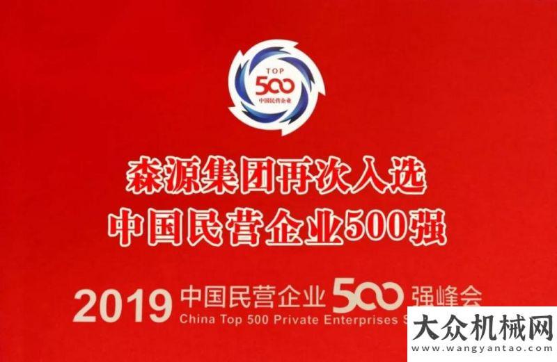 聚北京展會森源集團再次入選民營企業(yè)500強山推邀