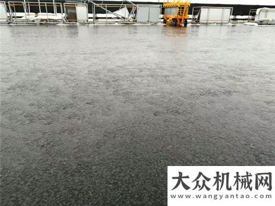 體式攤鋪機(jī)港珠澳大橋橋隧連接雨后攤鋪效果寫真各大媒