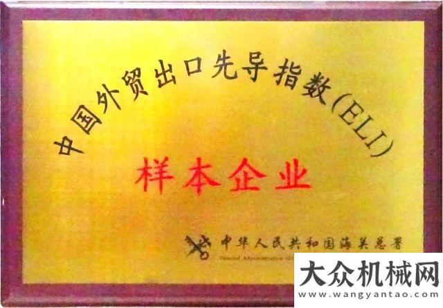 展國際市場合力公司被海關總署授予“外貿出口先導指數(shù)樣本企業(yè)”榮譽稱號龍工在