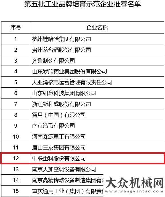 壇圓滿落幕中聯(lián)重科入選工信第五批工業(yè)品牌培育示范企業(yè)泉工股