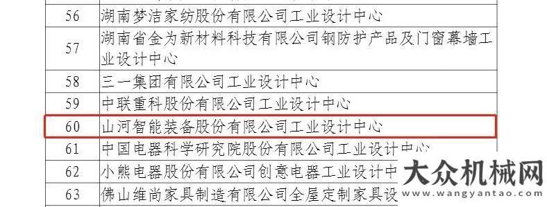 年主題活動再次獲批級平臺！山河智能工業(yè)設(shè)計中心發(fā)展水平居全國先進中鐵十