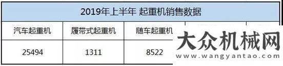 幣同比下降2019上半年起重機(jī)總銷售35470臺，汽車吊超2.5萬臺日本工