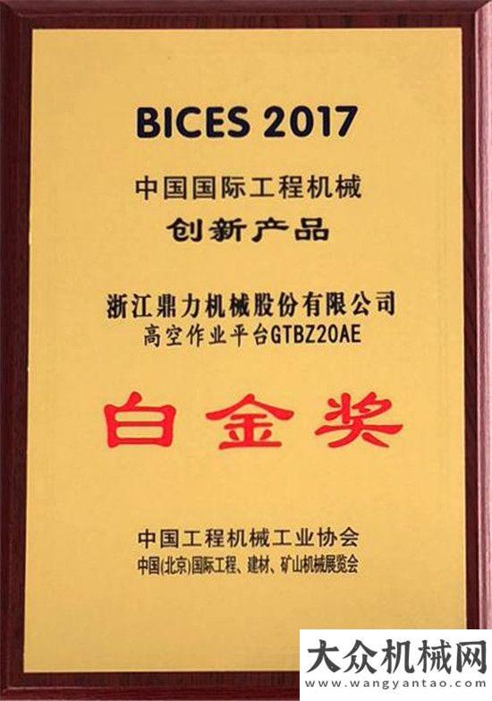 亮相法國展浙江鼎力匠心產(chǎn)品獲國際工程機械創(chuàng)新產(chǎn)品白金獎山河智