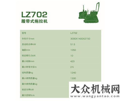 付沈陽用戶中聯(lián)重機“耕王”LZ702履帶式拖拉機面世臺