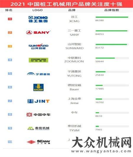 多領(lǐng)域交付六載風(fēng)雨登榜單 策馬揚(yáng)鞭向前行┃泰信機(jī)械連續(xù)6年獲評(píng)“樁工機(jī)械用戶品牌關(guān)注度十強(qiáng)”玉柴國(guó)